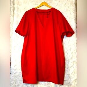 Boohoo red dress nwot